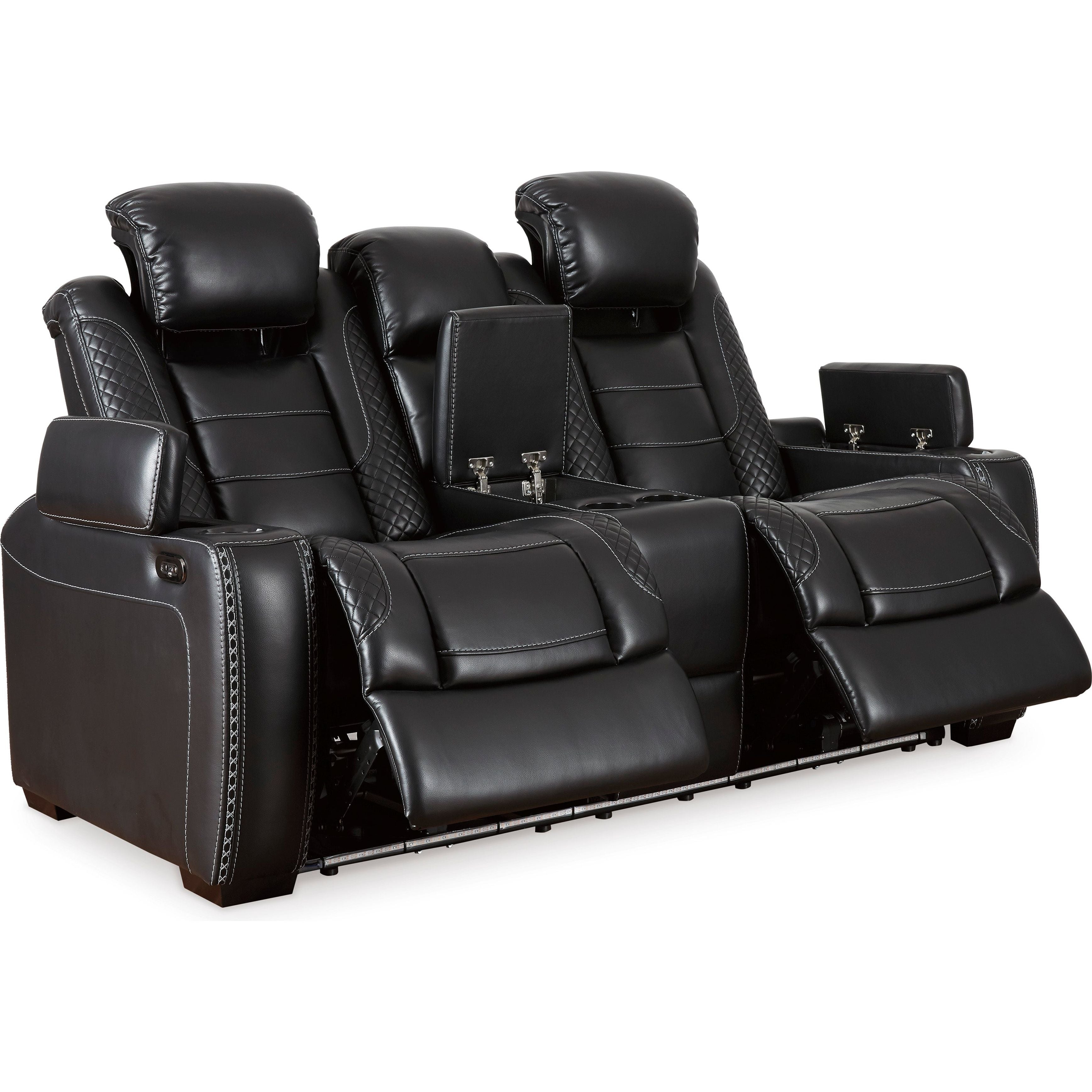 Party Time Power Reclining Loveseat with Console