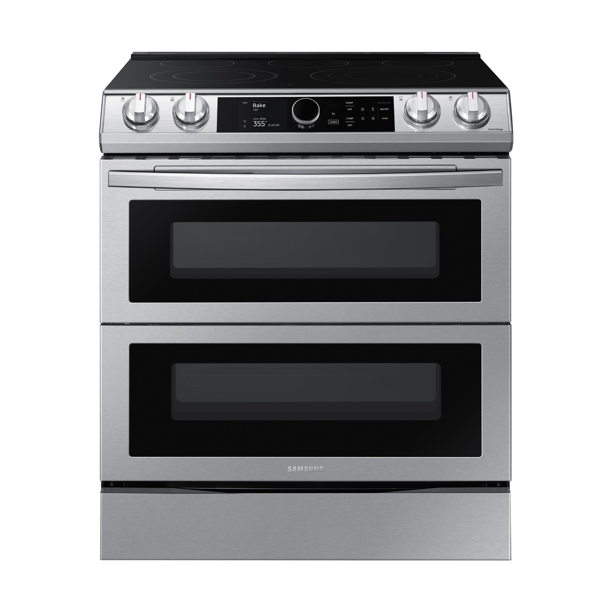 Samsung 30" 6.3 cu.ft. Smart Electric Slide-in True Convection Range w/ Smart Dial, Flex Duo™ & Air Fry