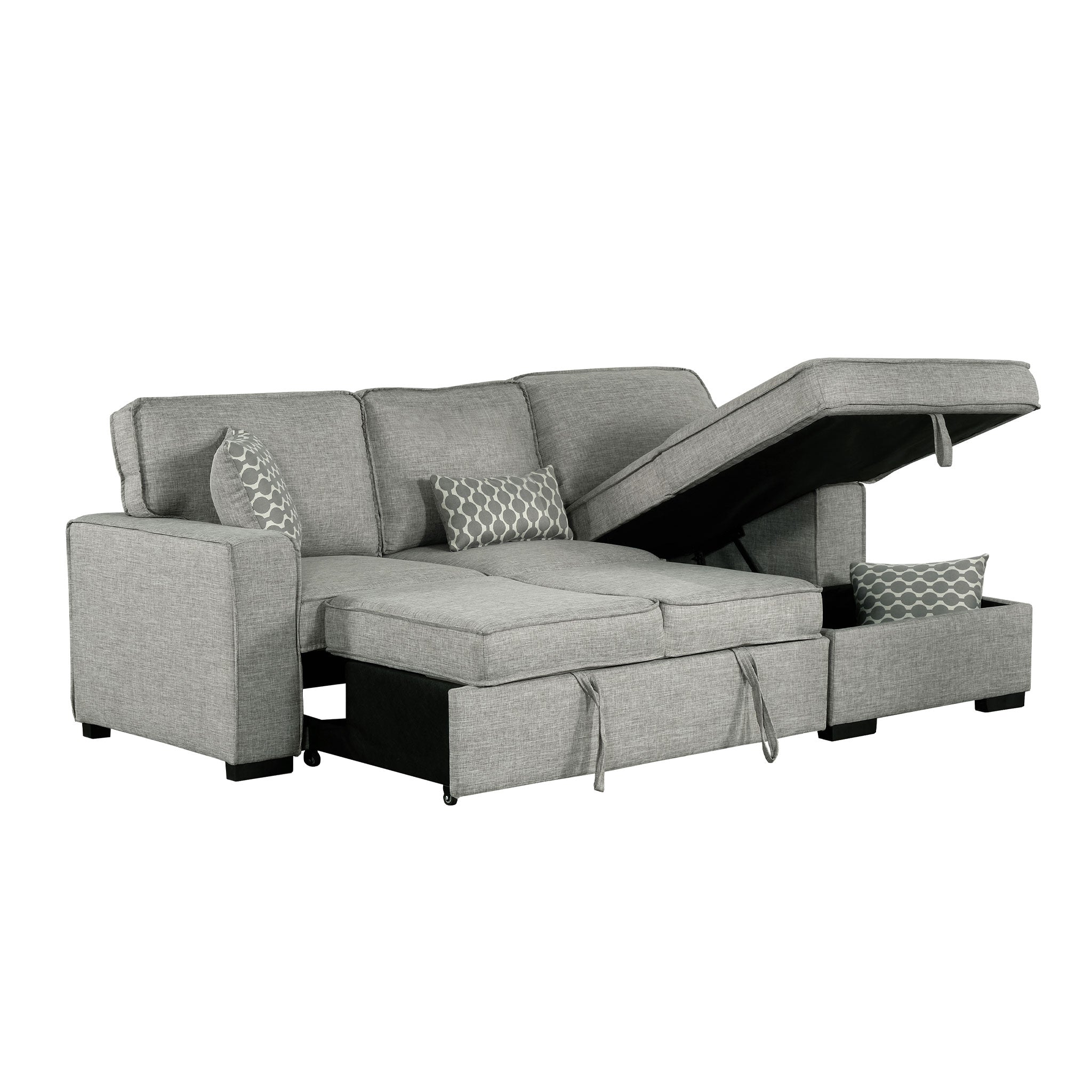 Bellissa Sectional Sleeper Loveseat with Chaise