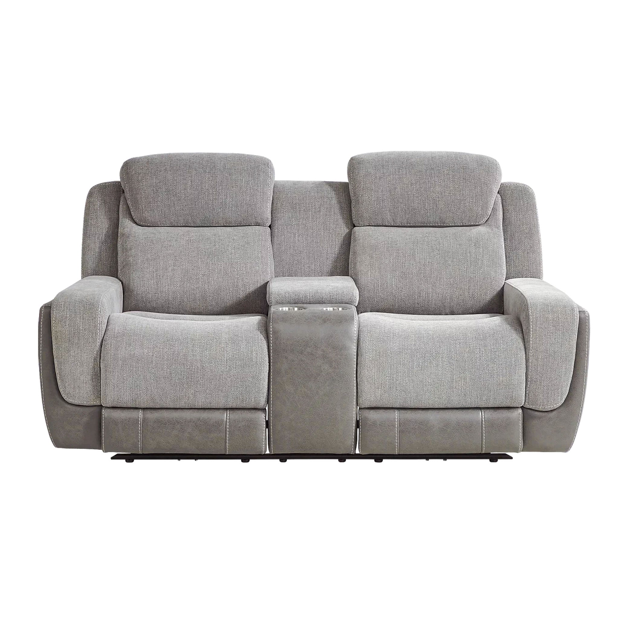 Burke Dual Power Loveseat with Console