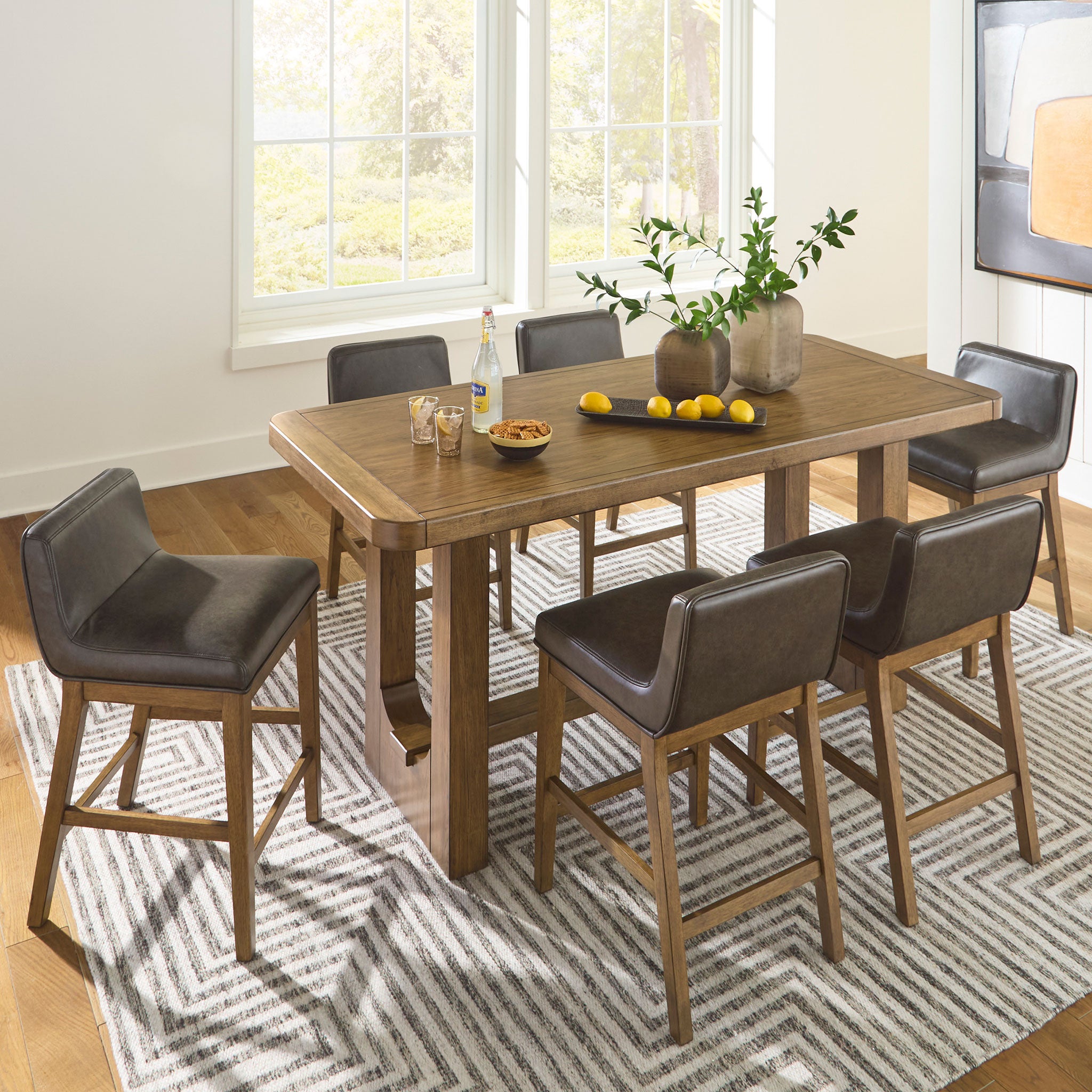 Cabalynn 7 PC Counter Dining Room Set