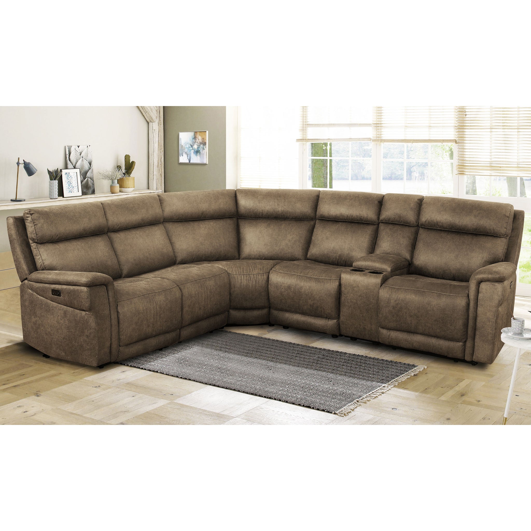 Camden Fabric Power Sectional