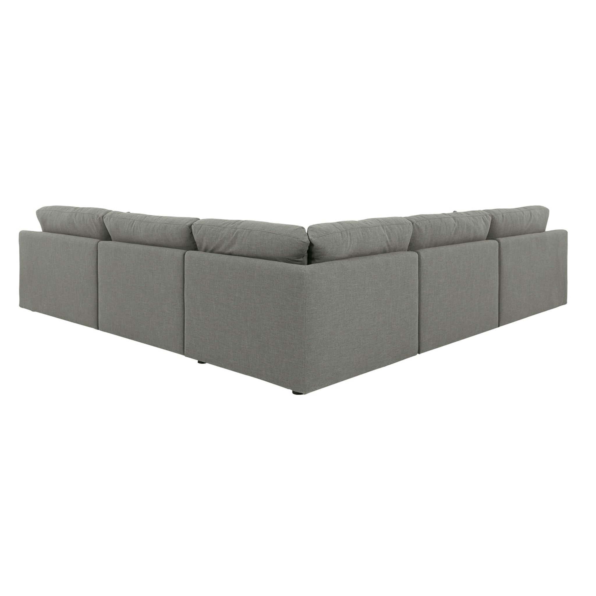 Elyza Modular Sectional with Ottoman in Smoke Grey