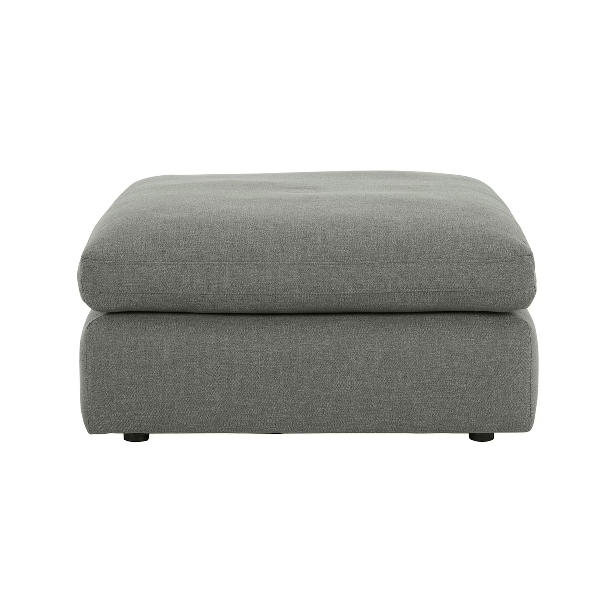 Elyza Modular Sectional with Ottoman in Smoke Grey