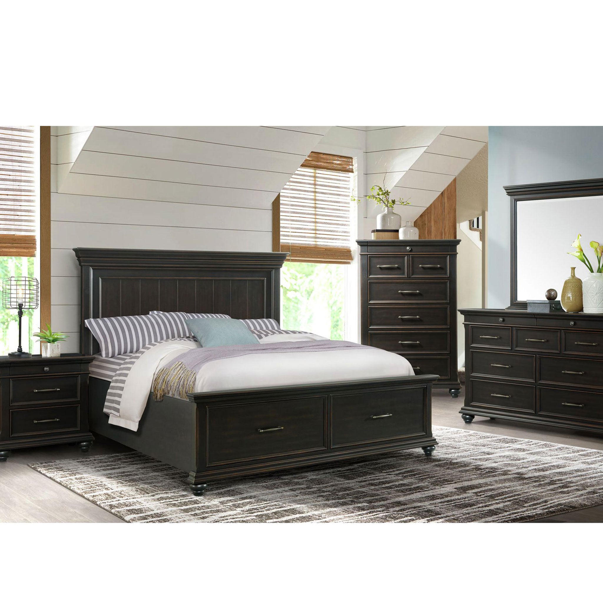 Slater 4 Piece Storage Bedroom Set