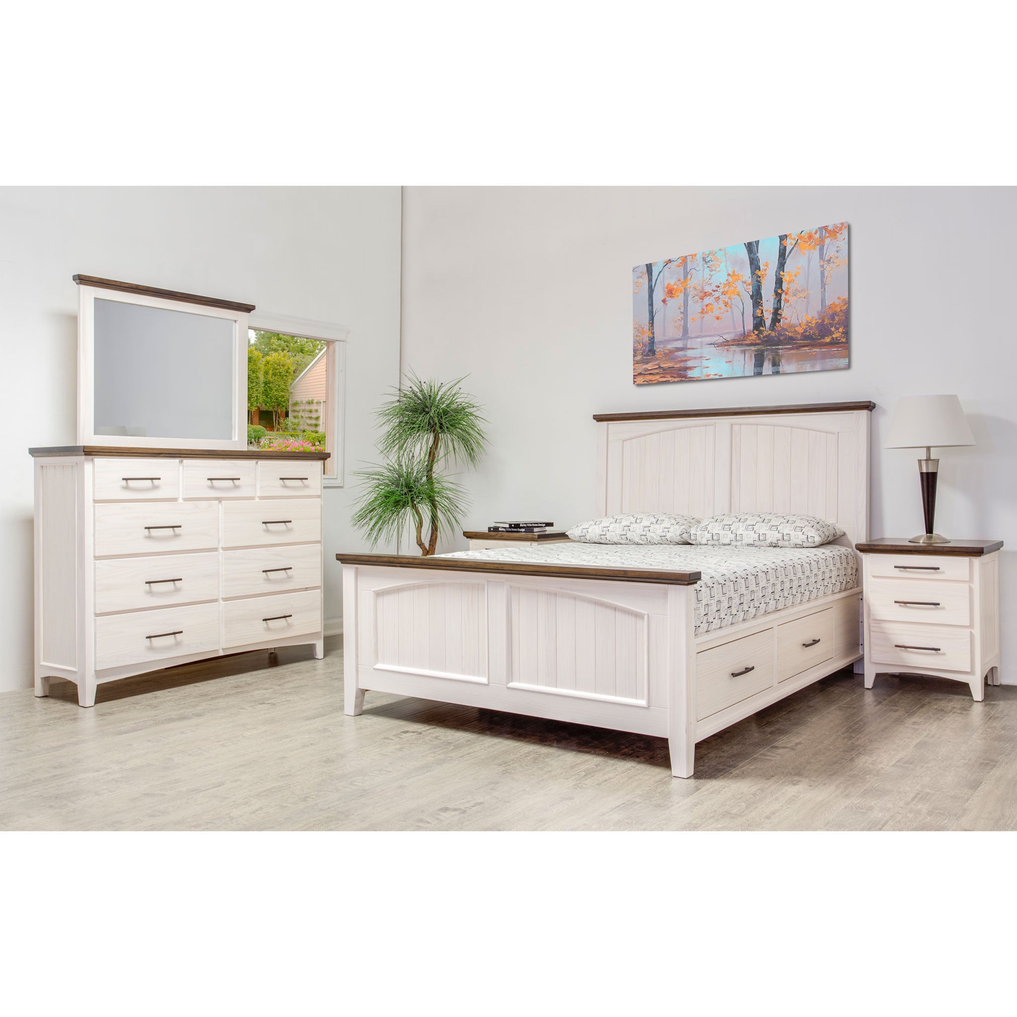 Sophia 4 PC Bedroom Set with Storage Bed