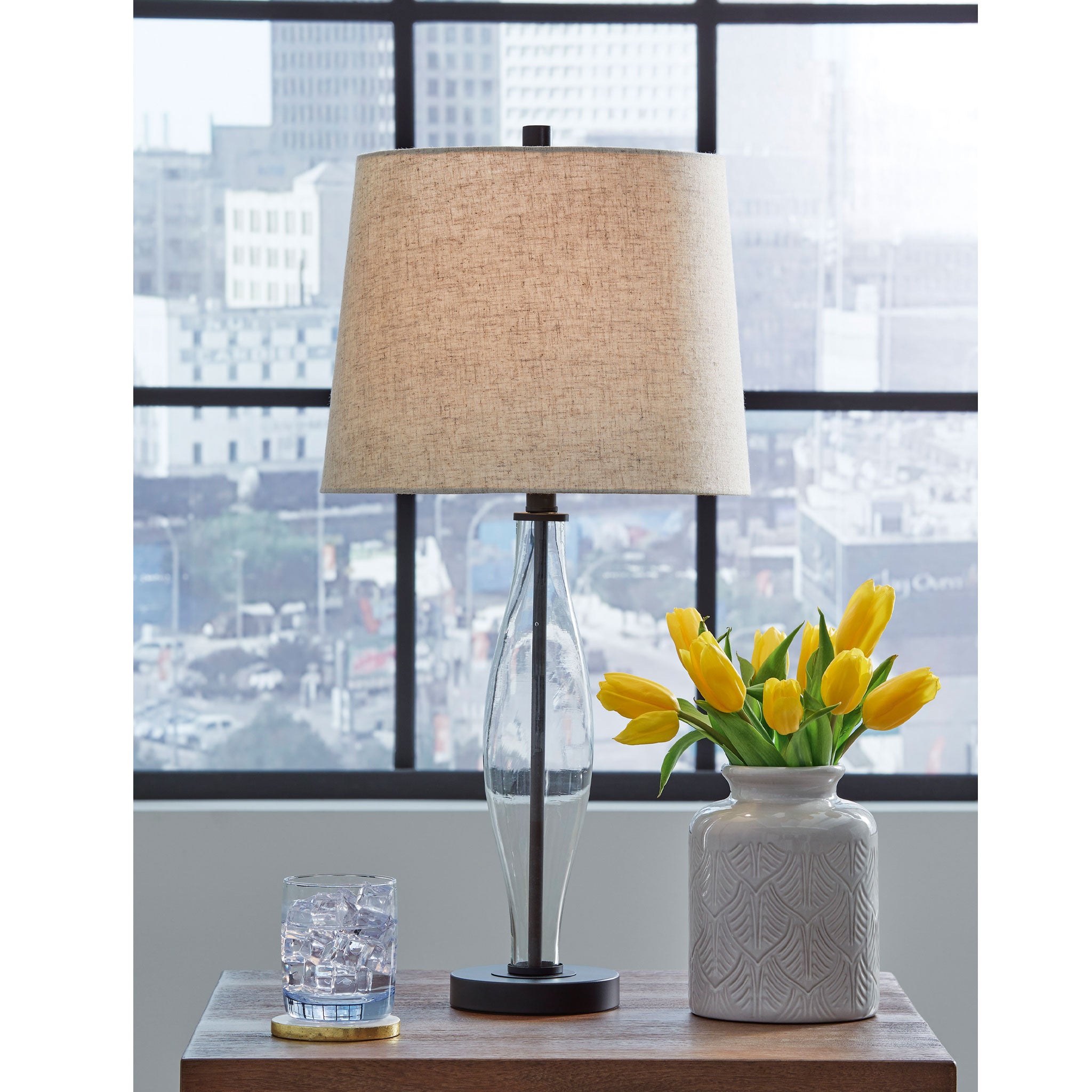 Travisburg Glass Table Lamp