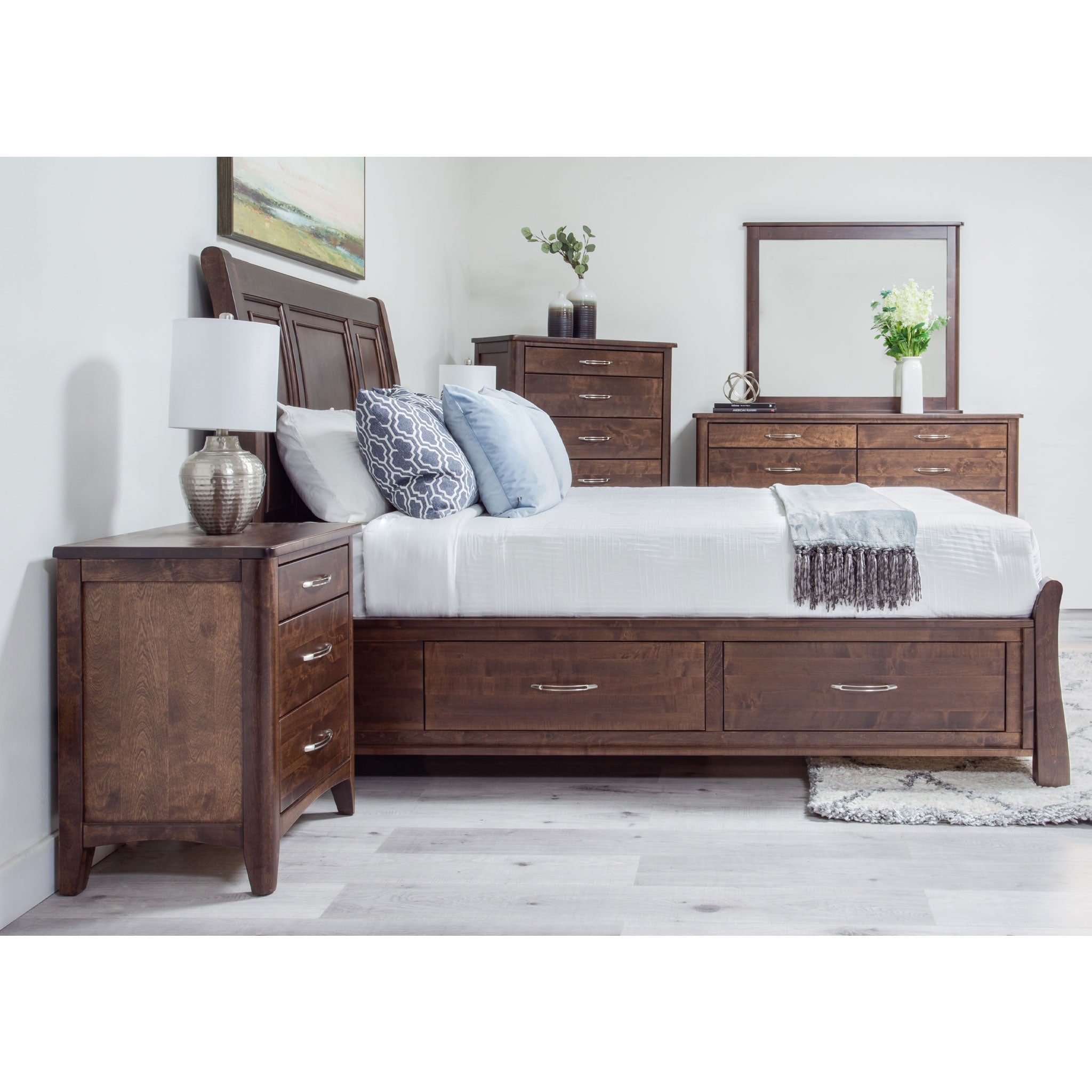 Whistler 4 PC Bedroom Set with Storage Bed