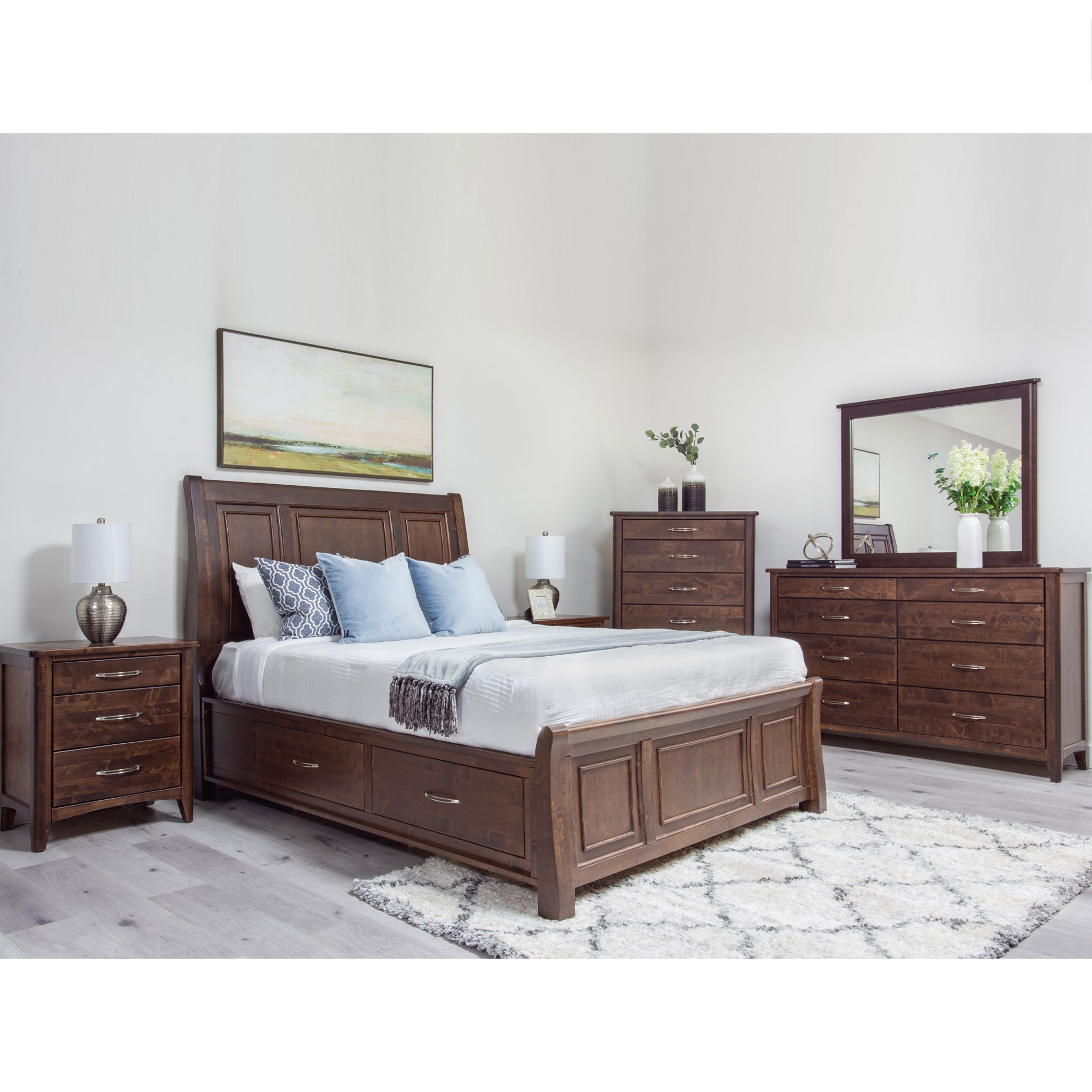 Whistler 4 PC Bedroom Set with Storage Bed