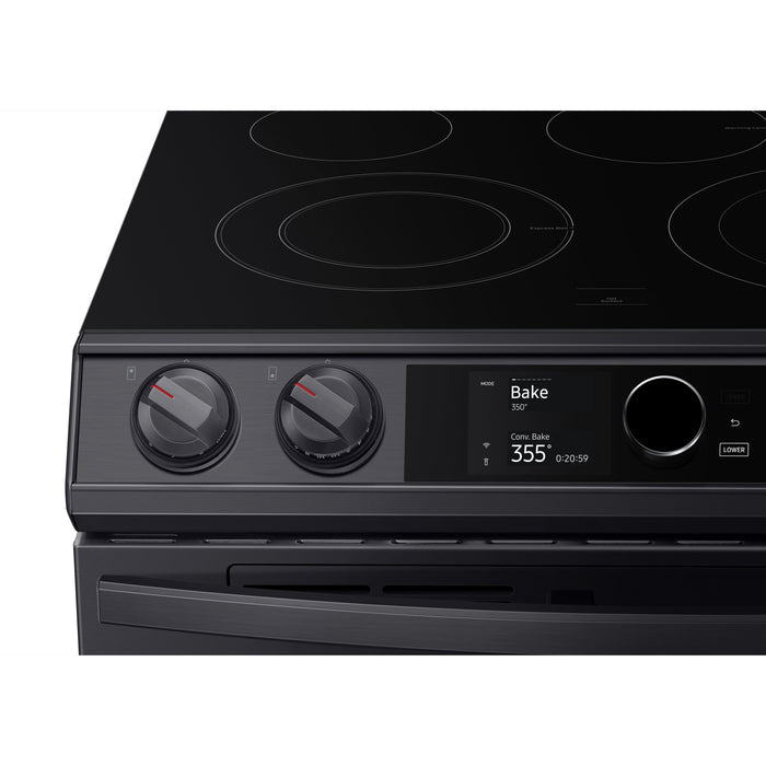 Samsung 30" 6.3 cu.ft. Smart Electric Slide-in True Convection Range w/ Smart Dial, Flex Duo™ & Air Fry